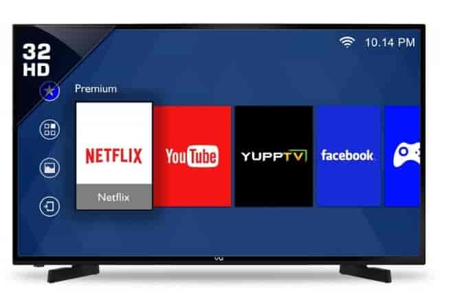 Vu 32D6475 80cm (32 inches) HD Ready Premium WiFi Smart LED TV (Black) Television