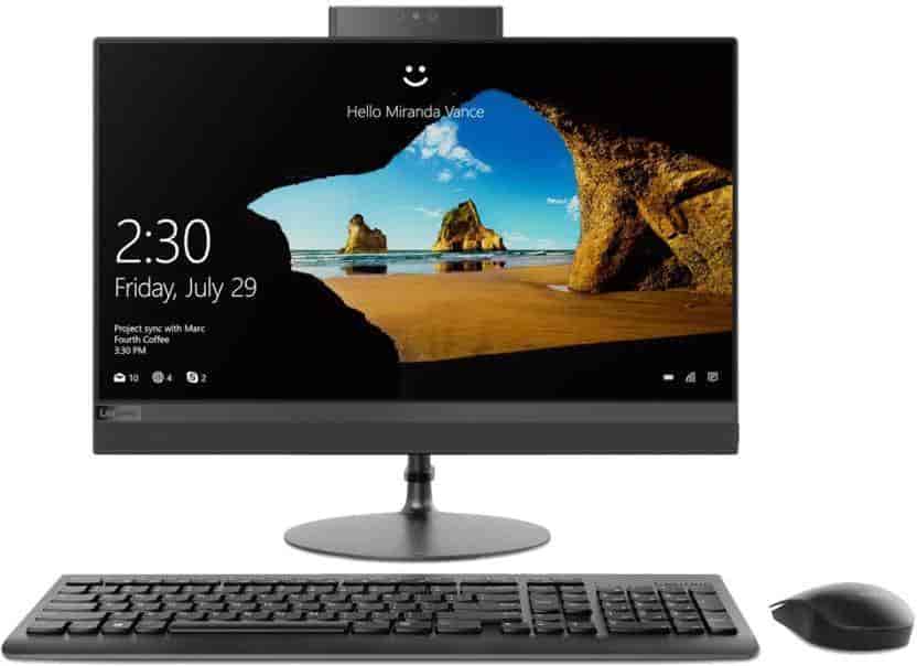 Lenovo - (Core i3 (7th Gen)/4GB DDR4/1 TB/Windows 10 Home) (Black, 22 Inch Screen)
