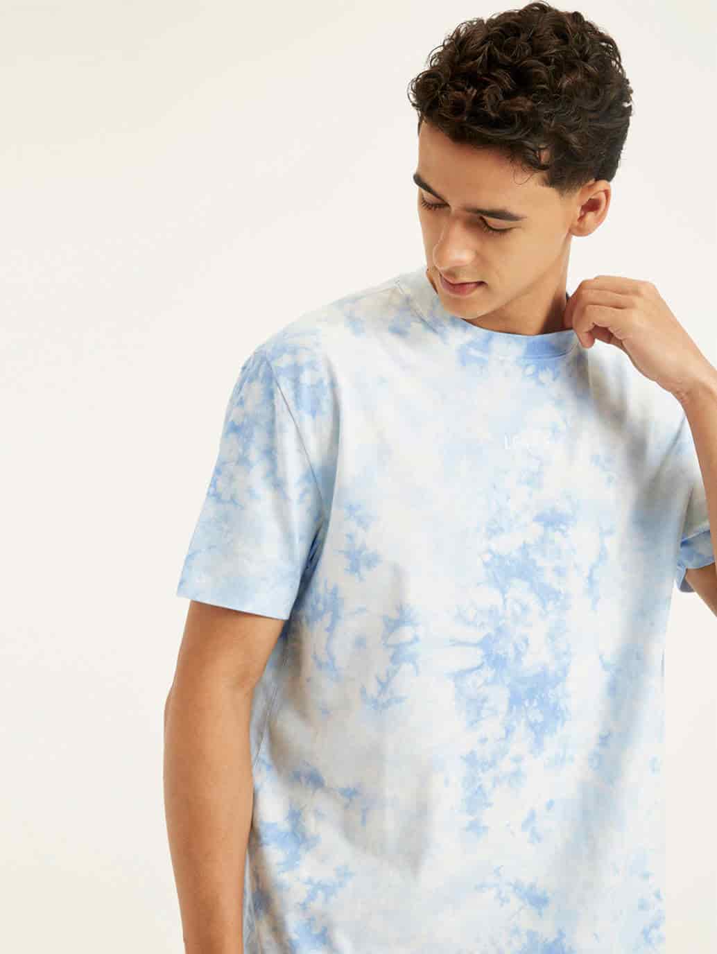 Levi's Mens Tie-Dye Regular Fit T-Shirt (Blue, L, a79700031)