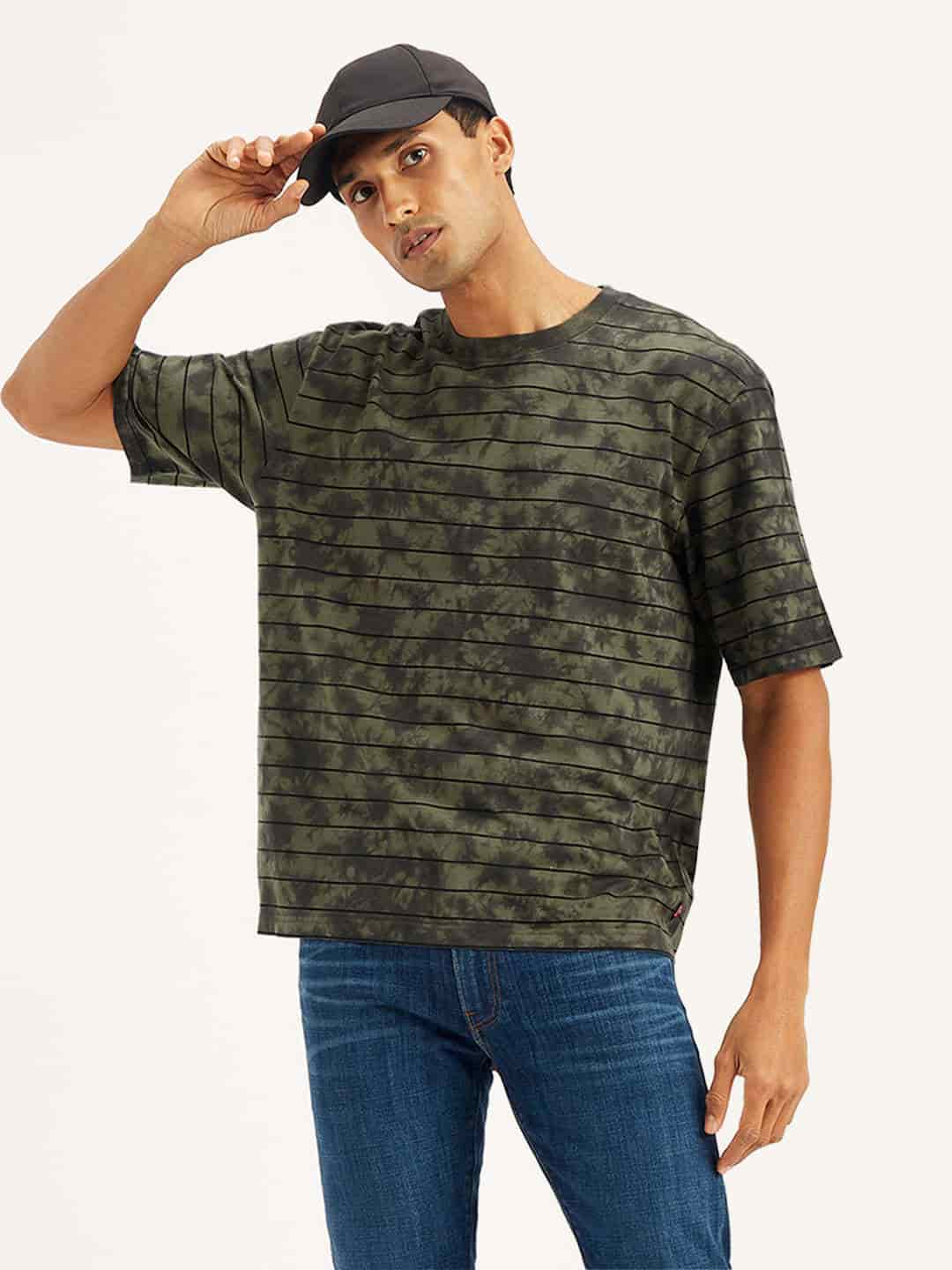 Levi's Mens Tie-Dye Relaxed Fit T-Shirt (Olive Green, XL, a79000005)