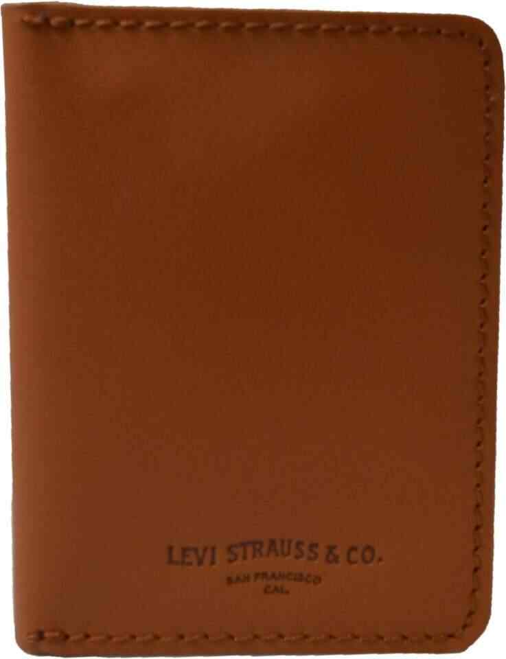 LEVI'S Men's Genuine Leather 8 Card Slots Wallet (Brown)