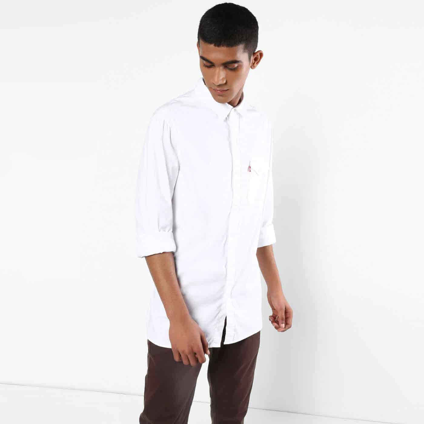 Levi s Brilliant White Men Casual Shirt Price Starting From Rs 2 255 Find Verified Sellers at Justdial