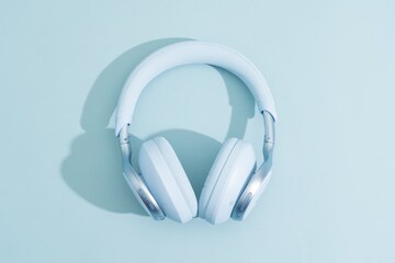 baby blue pastel blue headphones