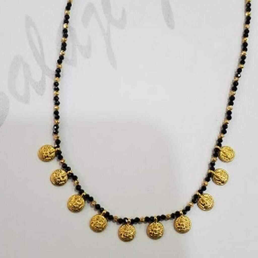 Light weight kasu mala with blackbeads 