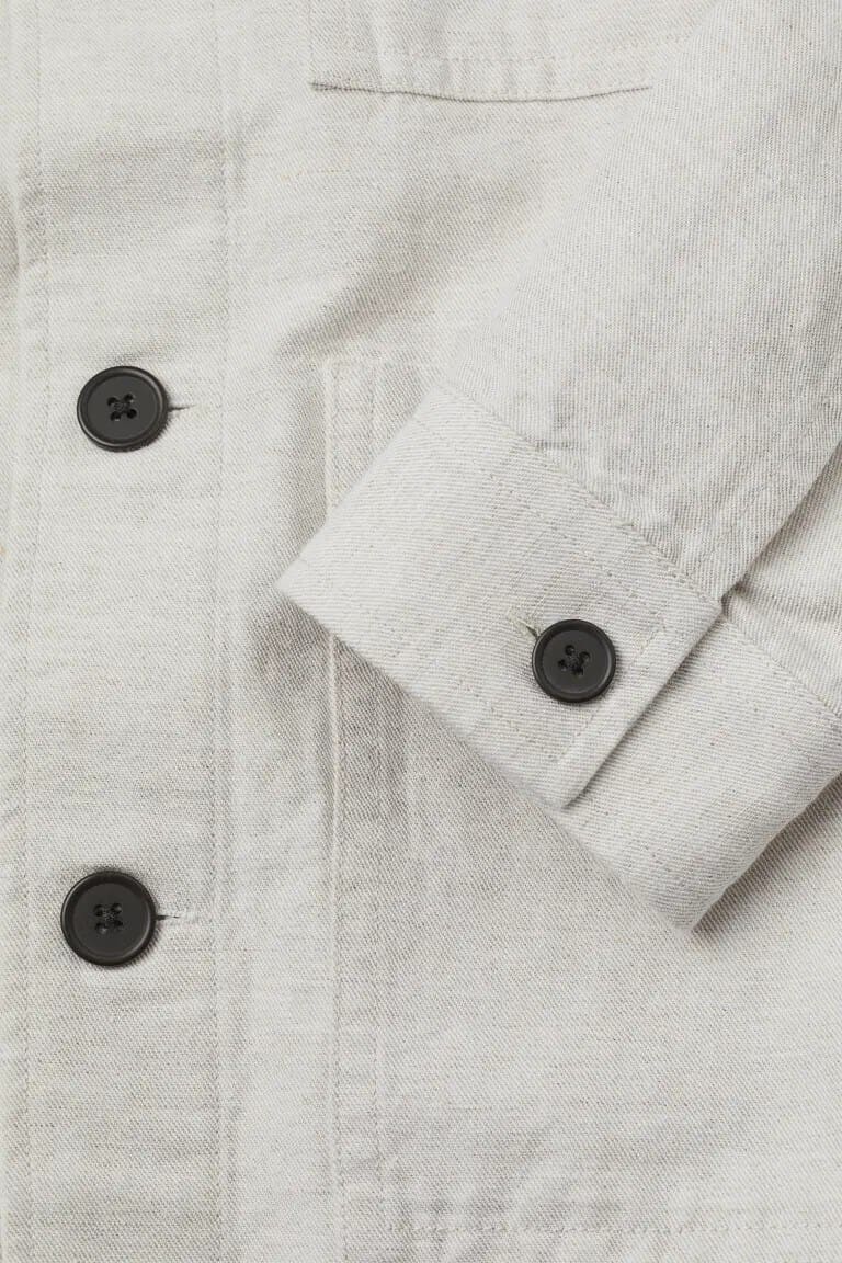 Linen blend Shirt Jacket 0985487001