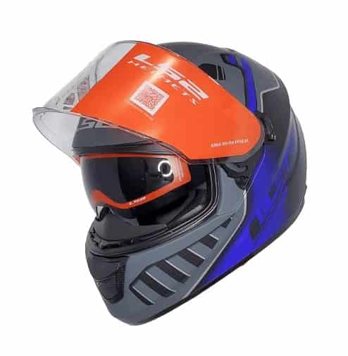LS2 HELMETS - FF320 STREAM EVO - BADASS - MATT BLACK BLUE ( MEDIUM - 570 MM  )
