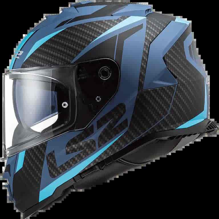 LS2 HELMETS - FF800 STORM - RACER GLOSS BACK BLUE ( LARGE - 580 MM  )
