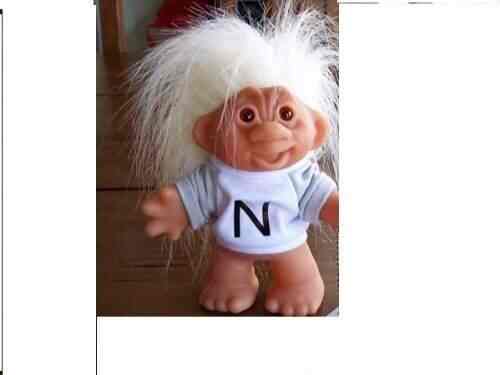 Buy Lucky Letter N Bingo Troll Doll Wonderful White Hair Lucky