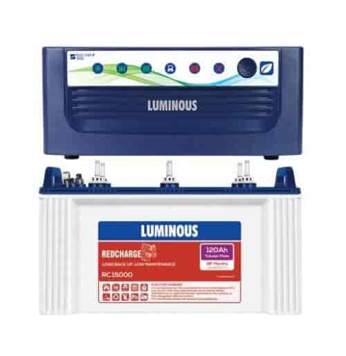 LUMINOUS EcoVolt NEO 1050 Inverter with Red Charge RC15000 120AH Tubular Battery