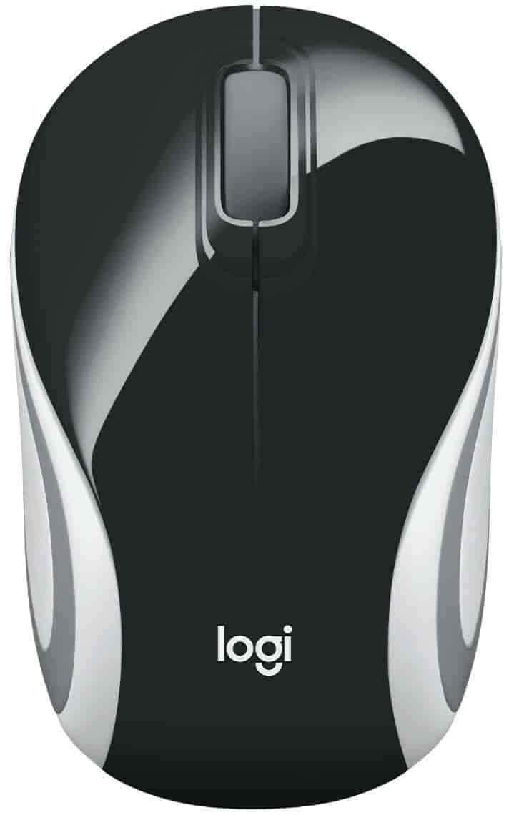 Logitech M187 Wireless Mini Computer Mouse (Black)