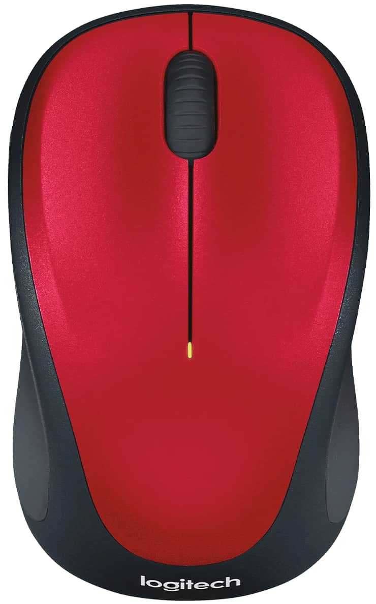 Logitech M235 Wireless Computer Mouse (Red)