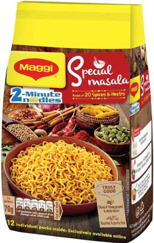 Maggi 2-Minute Special Masala Instant Noodles - 70 gm (Vegetarian, Pack of 12)