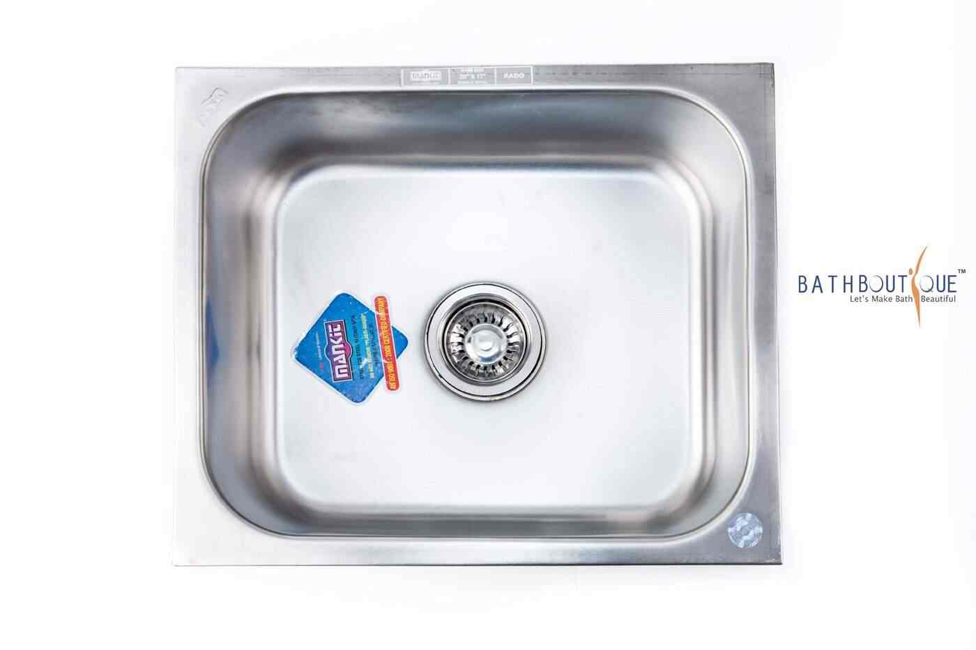 Mankit Stainless Steel 19 X 16 Kitchen Sink Glossy Features Mankit Stainless Steel 19 X 16 Kitchen Sink Glossy