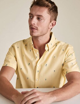 marks and spencer mens yellow shirts