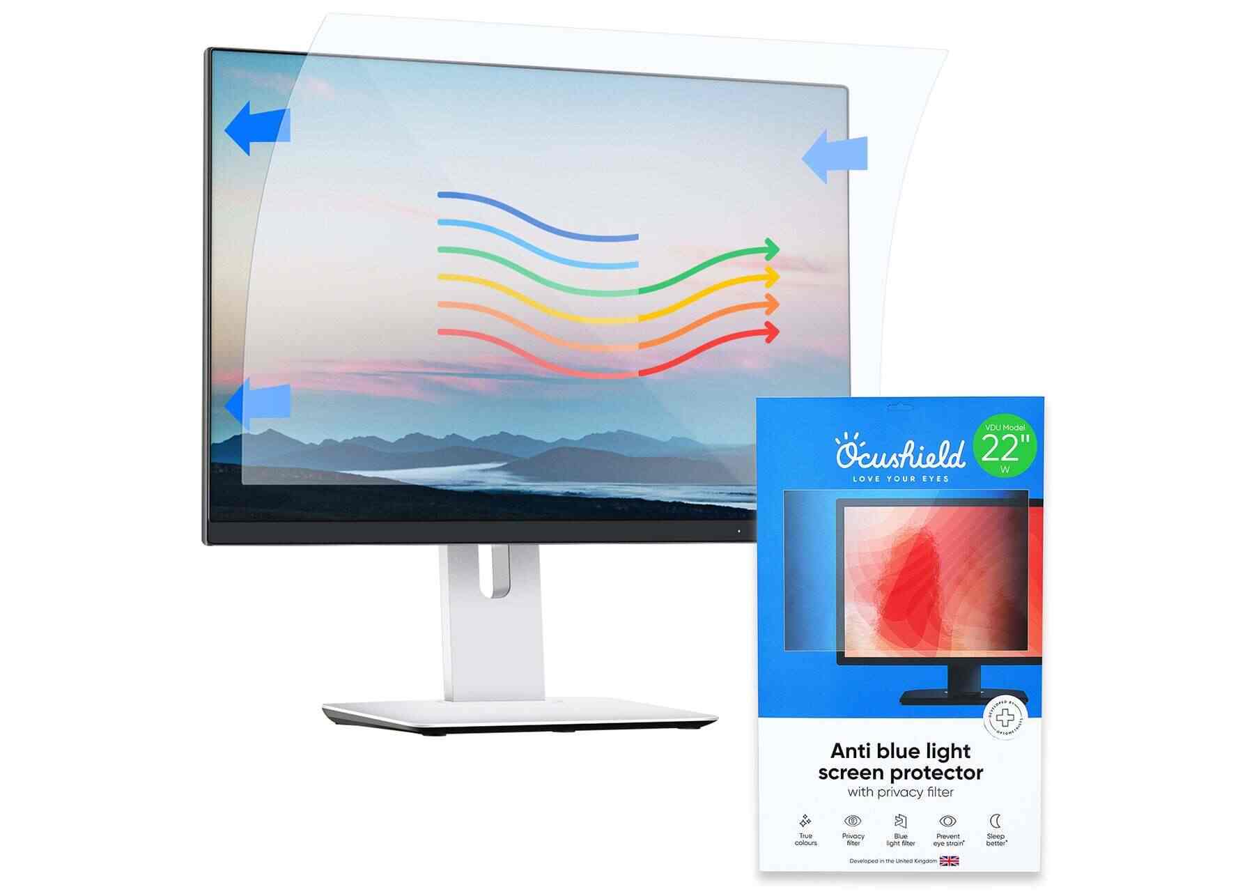 Anti Blue Light Screen Protector 2-Pack For 13.3" Laptop | Anti Glare Filter Helps Reduce Eye Strain & Improve Sleep