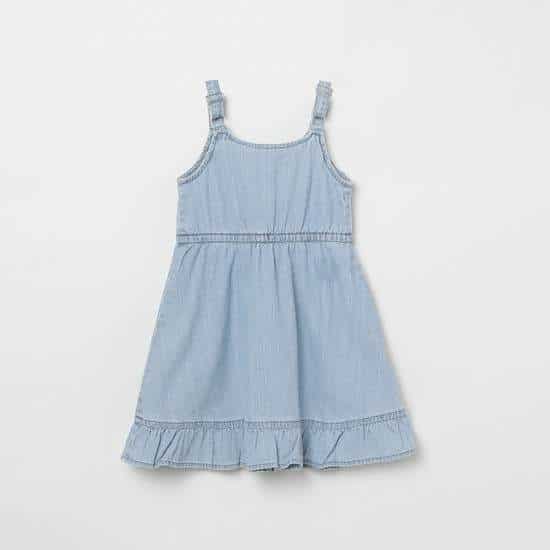 MAX Floral Embroidered A-Line Dress (Blue, 1000009932406)