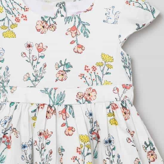 MAX Floral Print A-Line Dress (White, 1000009933423)