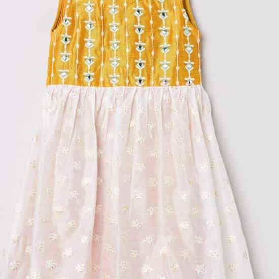 MAX Embroidered Flared Dress (Yellow, 1000008989594)