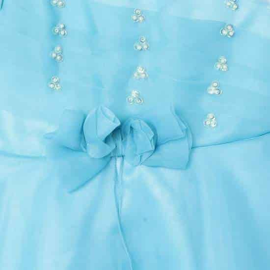 MAX Beaded Tiered Fit and Flare Dress (Blue, 1000008989177)