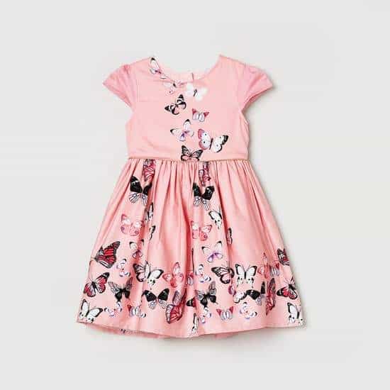 MAX Buttefly Print Fit & Flare Dress (Pink, 1000008559937)