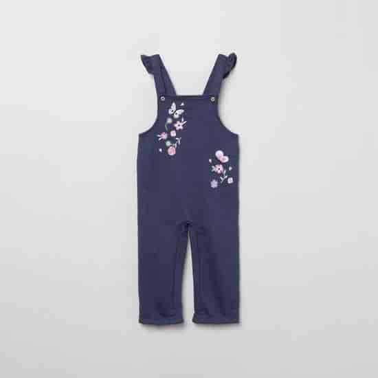 MAX Embroidered Ruffled Detail Dungarees (Blue, 1000008444453)