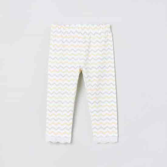 MAX Chevron Print Lace Trimmed 3/4Th Legging (Multicolor, 1000008558959)