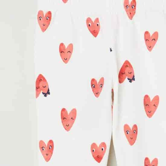 MAX Printed Bow Trimmed Full-Length Legging (White, 1000009698016)