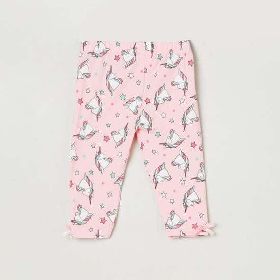 MAX Printed Elasticated Full-Length Legging (Pink, 1000009005043)