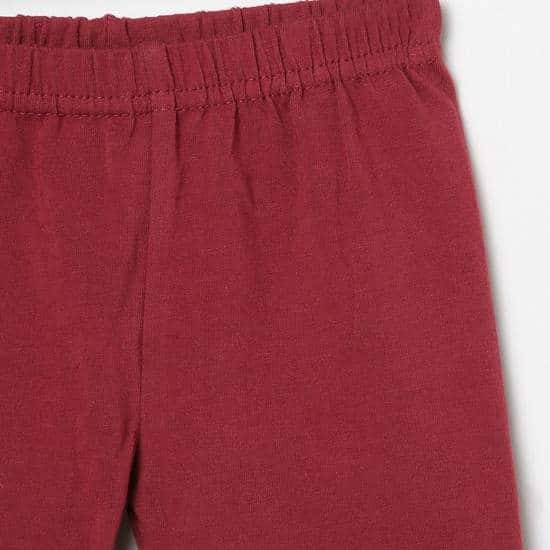 MAX Solid Elasticated Full-Length Legging (Red, 1000009521895)