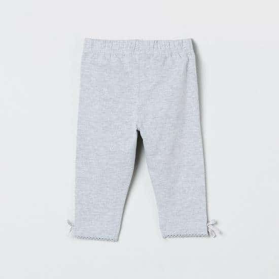 MAX Textured Bow Detailed 3/4Th Legging (Grey, 1000008987963)
