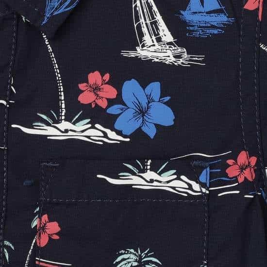 MAX Printed Half-Sleeve Boys Shirt (Blue, 1000009876247)