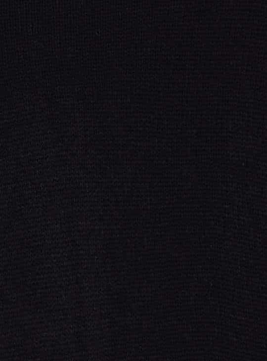 MAX Textured Zip-Front Hoodie for Womens (Black, 1000009205497)