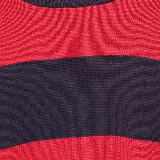 MAX Colourblocked High-Neck Girls Sweater (Red, 1000009205910)