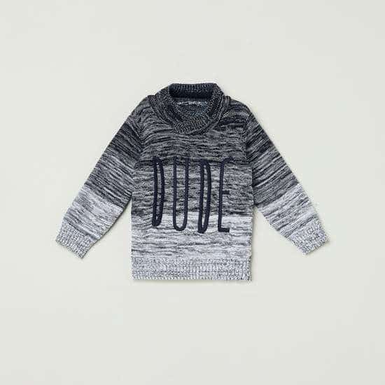 MAX Embroidered Full Sleeves Boys Sweater (Multicolor, 1000009247880)