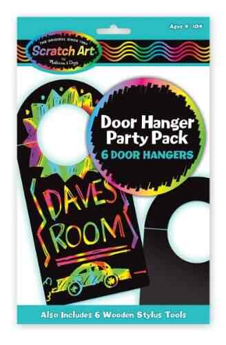 Melissa And Doug Door Hanger Scratch Art Party Pack Multi Color