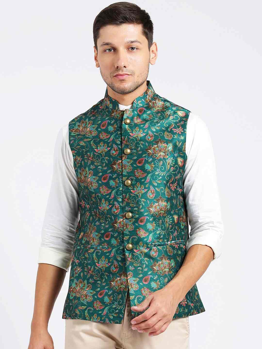 Printed M Nehru Jacket Price Starting From Rs 7 500 Unit Find Verified Sellers at Justdial