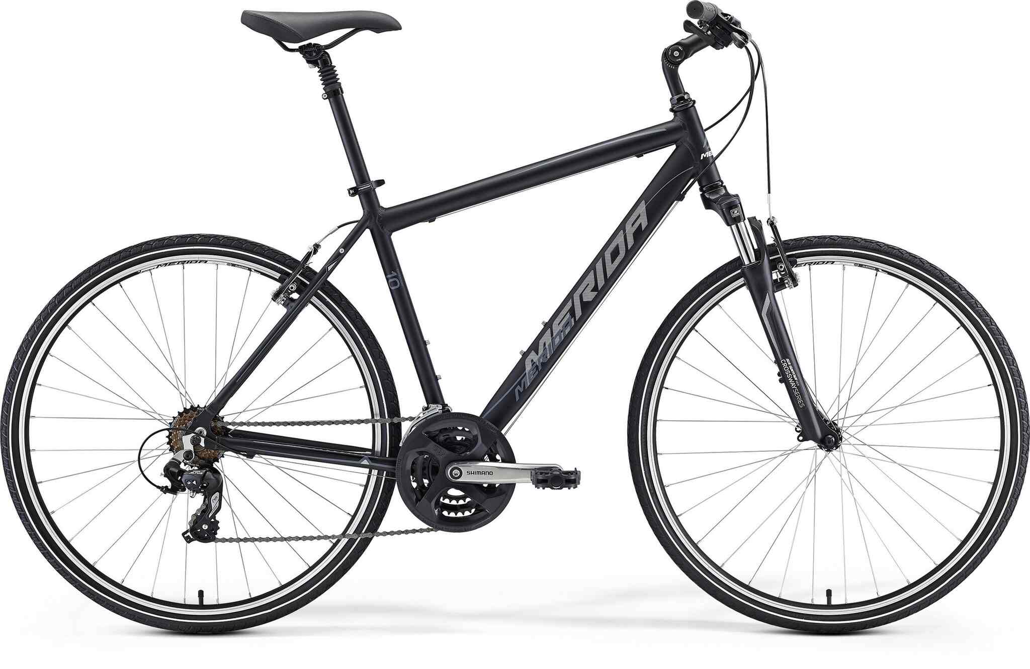 Merida 55 Cm 21 65 Crossway 10 V Bicycle Matt Black Grey Features