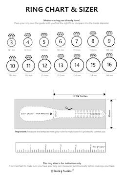 Printable Ring Sizer With Half Sizes Printable Ring Sizer Strip