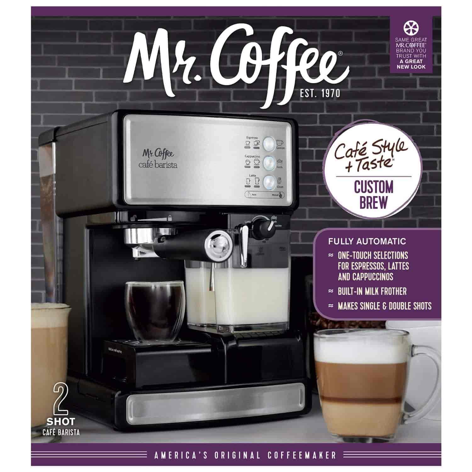 Mr Coffee Cafe Barista Espresso Maker With Automatic Milk Mr Coffee Cafe Barista Espresso Maker With Automatic Milk Frother Bvmc Ecmp1000 By