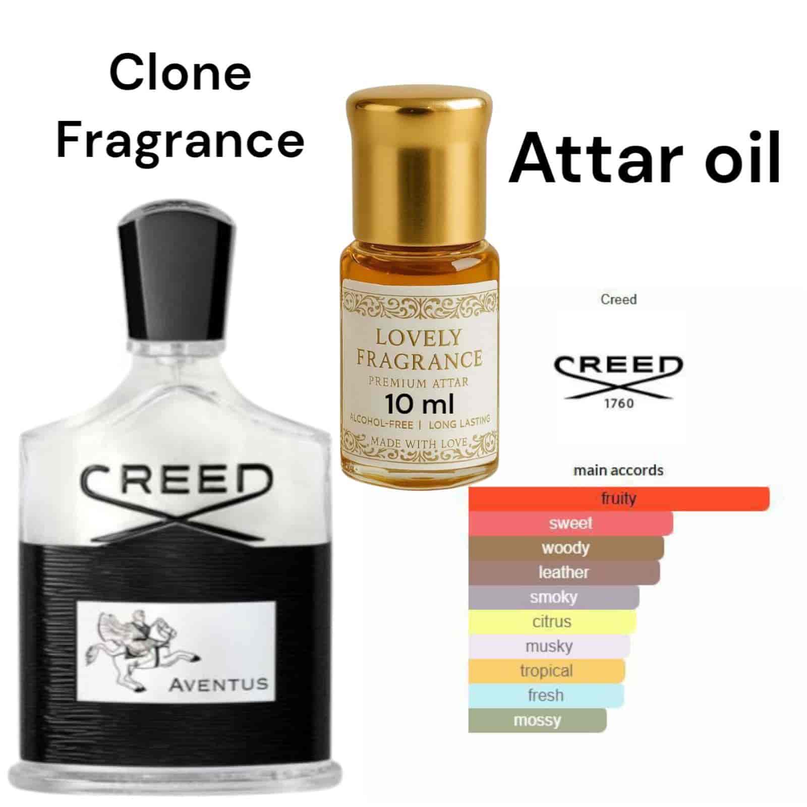 Lovely Fragrances Recreation Creed Aventus 10 ml Clone Fragrance