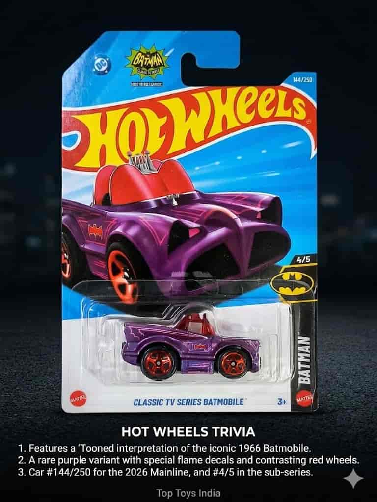 Hot Wheels 2026 Classic TV Series Batmobile Tooned 144/250