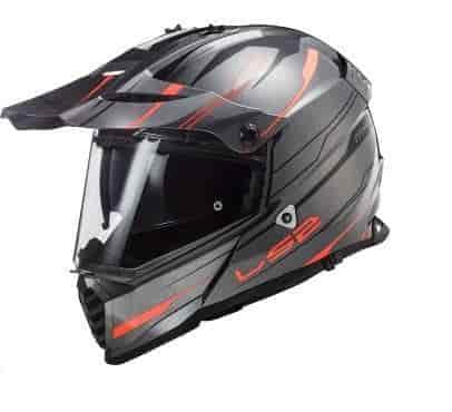 LS2 MX436 PIONEER EVO KNIGHT GLOSS TITANIUM ORANGE (M-570MM)