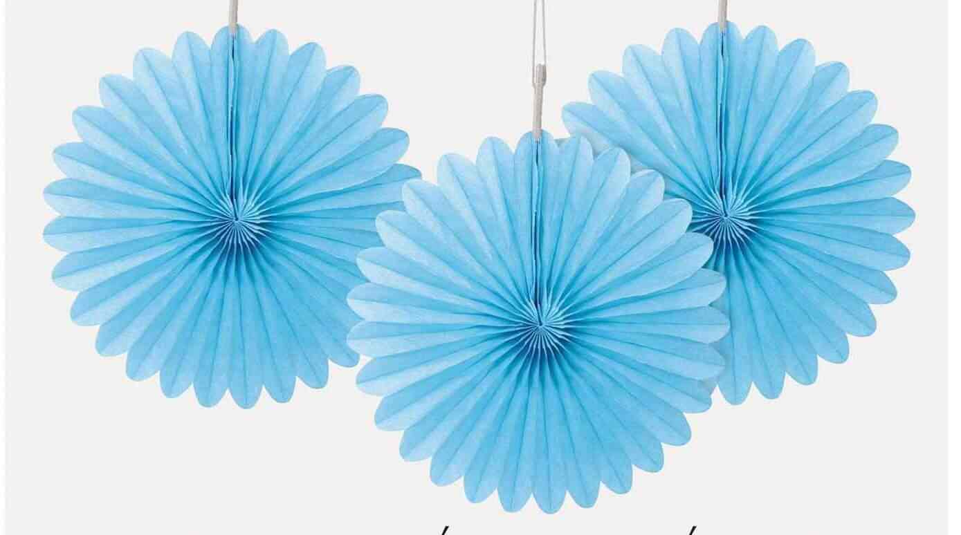 Buy My Party Suppliers Tissue Paper Fan Decoration Blue Colors