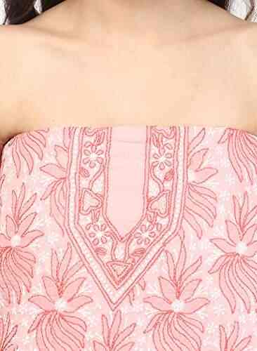 pure cotton embroidered dress material