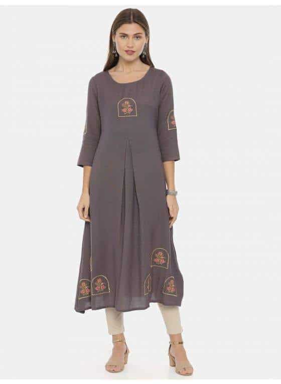 Neeru's 4354VK02 Flex Fabric Tunic (Gray)