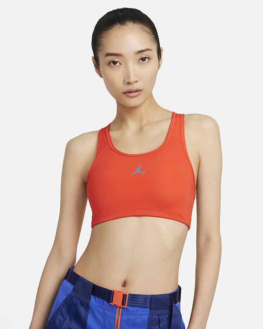 bright orange nike sports bra