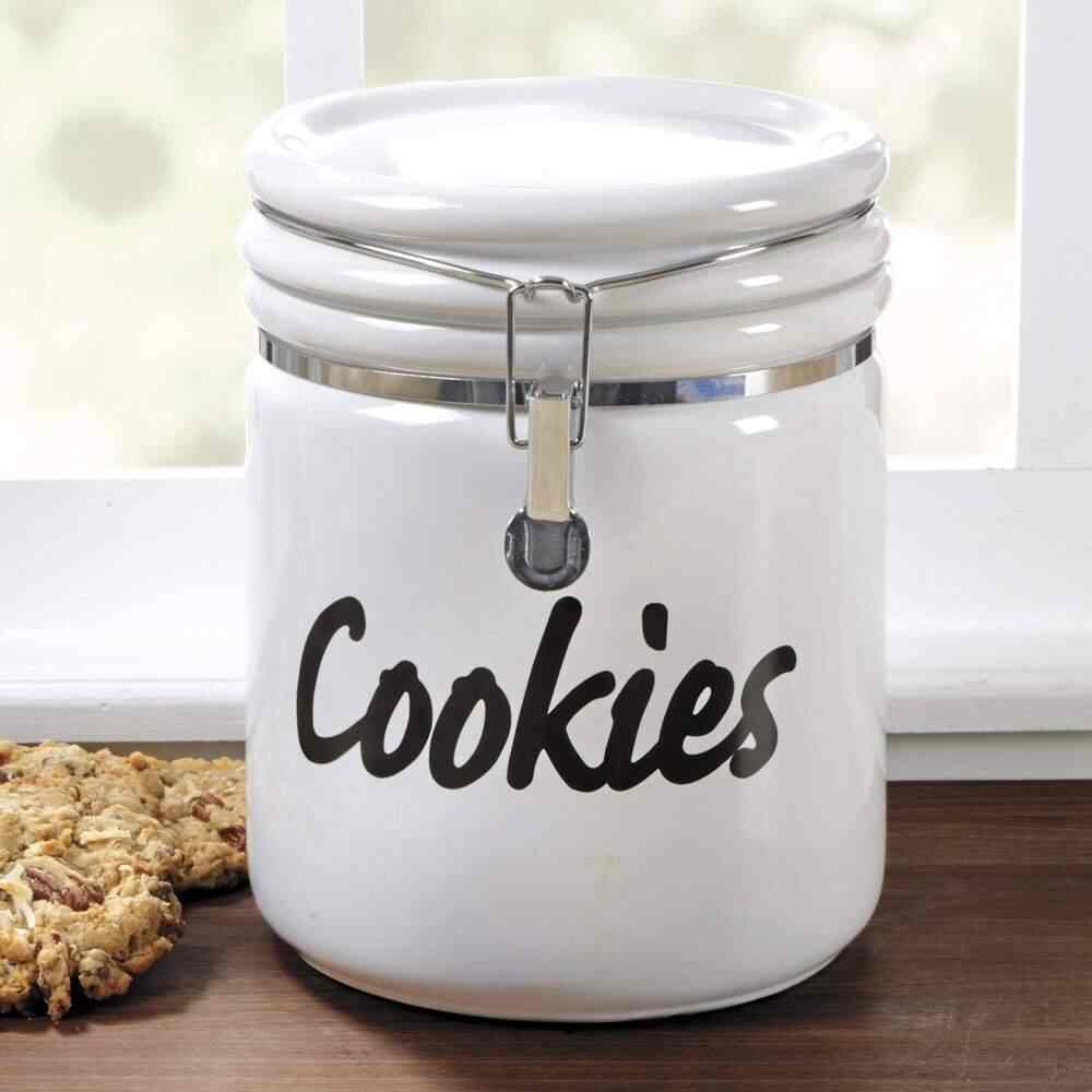 Buy Oggi Jumbo 9 1 2 Inch Ceramic Cookie Jar White Features