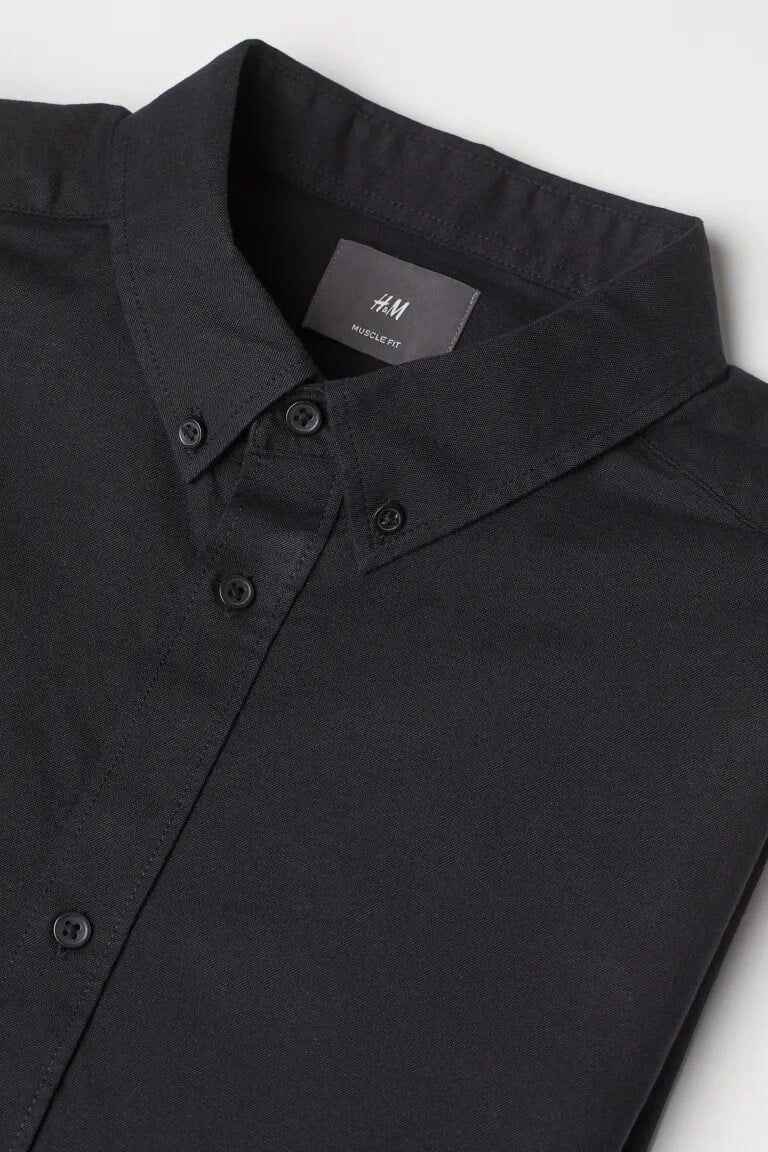 H&M Oxford Muscle Fit Men's Shirts (0733323007)