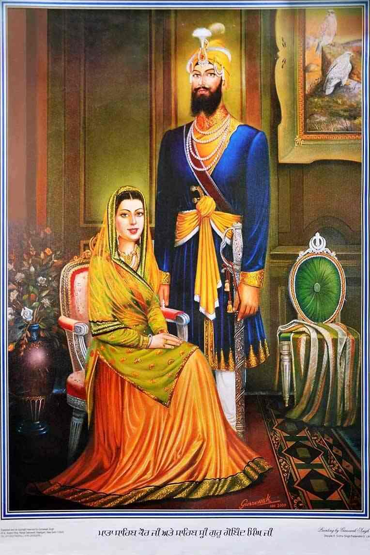 Buy Painting Mantra Guru Gobind Singh Ji Mata Sahib Kaur Poster