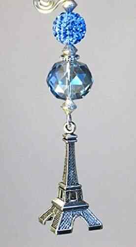 Buy Paris France Brilliant Blue Glass Silver French Eiffel Tower